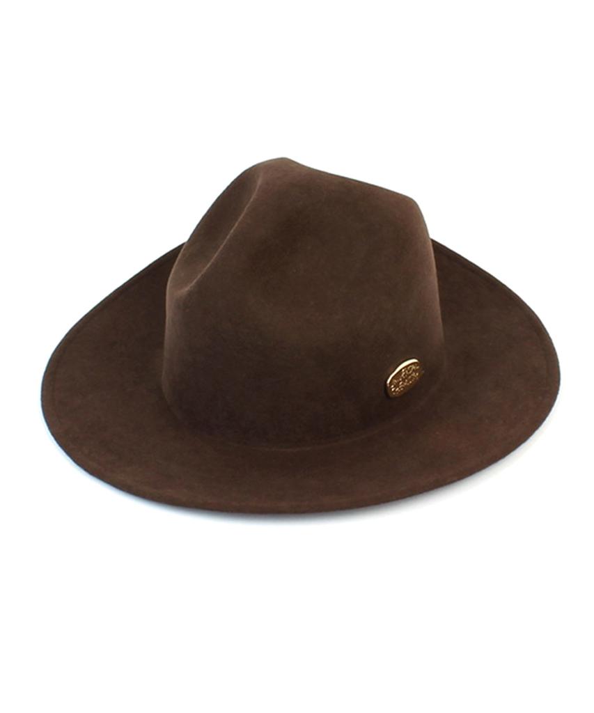Yunibeosyeolkemiseuteuli Y Brown Wool Fedora