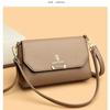 2025 Fashion Soft Leather Crossbody Handbag - Light Luxury Casual Square Bag for Moms
