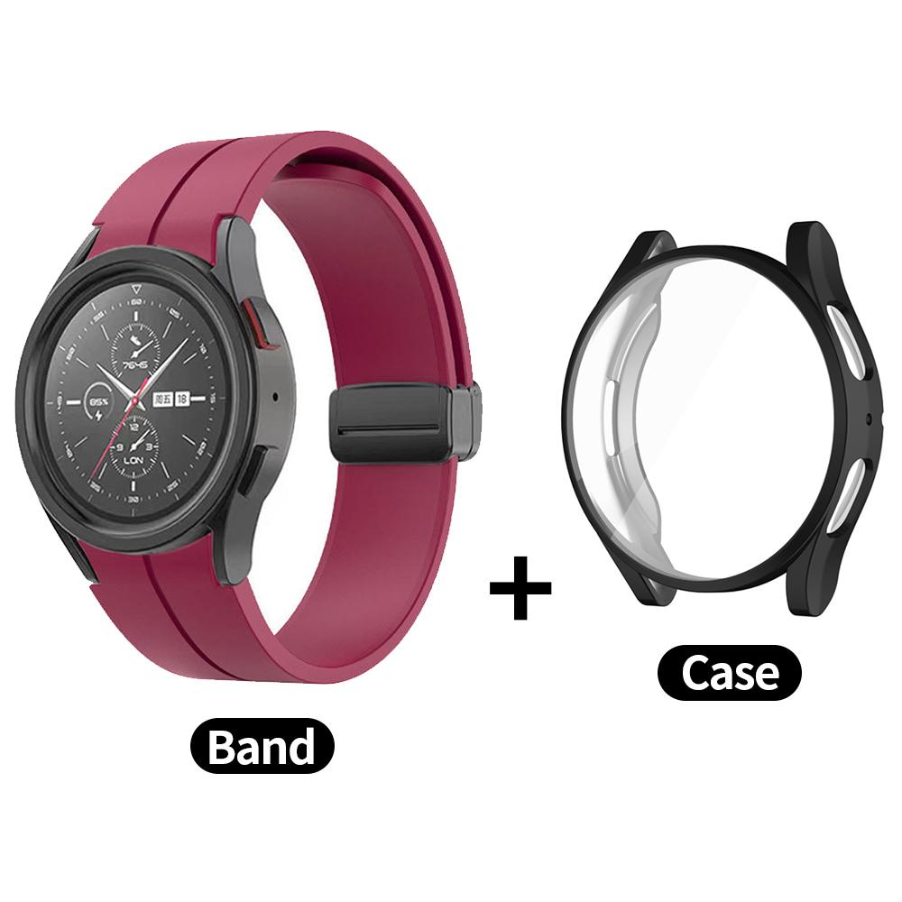 Case+Band for Samsung Galaxy Watch 4/5/6 40mm 44mm All-Around Soft TPU Protector Cover for Galaxy Watch6 Classic 43mm 47mm Strap