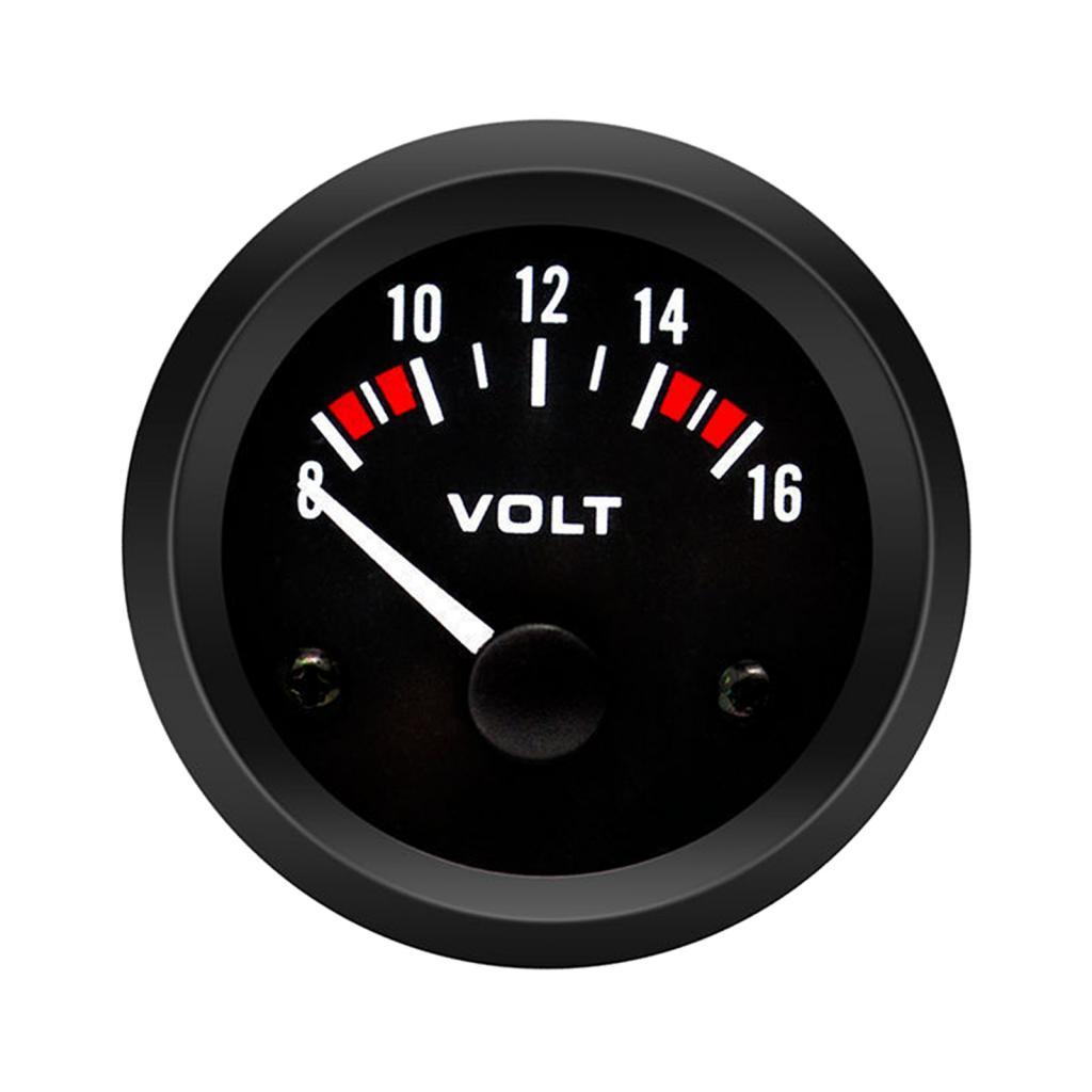 Car Voltmeter Durable Premium Voltage Meter Gauge Electronic Voltmeter Voltage Gauge for Bicycle Truck Boat Automotive Car