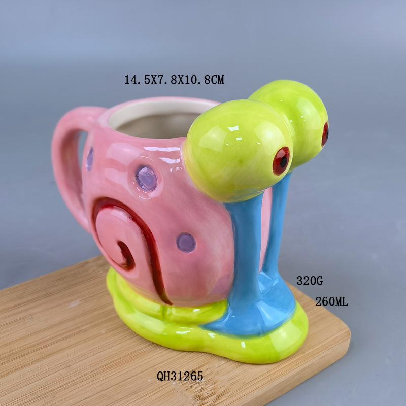 

Аниме периферийная мультяшная керамическая чашка в форме губки, креативная маленькая кружка-улитка, нерегулярная большая чашка для воды