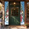 2D Flat, 2pcs 2D Flat Printing Snowman & Bird Welcome Door Banner with Couplet Signs - Suitable for Christmas, Winter, Indoor/Outdoor Decoration, Rect