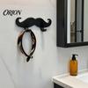 Adhesive Wall Hooks for Bathroom 3D Printed Beard Shaped Hook, Self?Adhesive Creative No Drill Razor Holder Shower Hanger Key Towel, Fun Storage