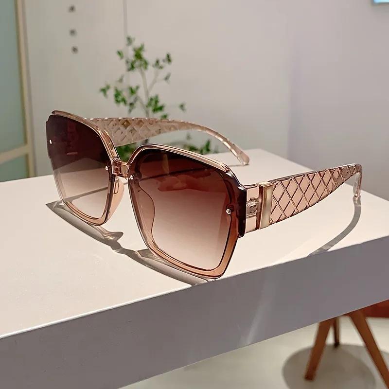 Vintage Luxury Brand Designer Square Big Frame Sunglasses Women For Men Sun Glasses Punk Popular Outdoor Colorful Shades UV400