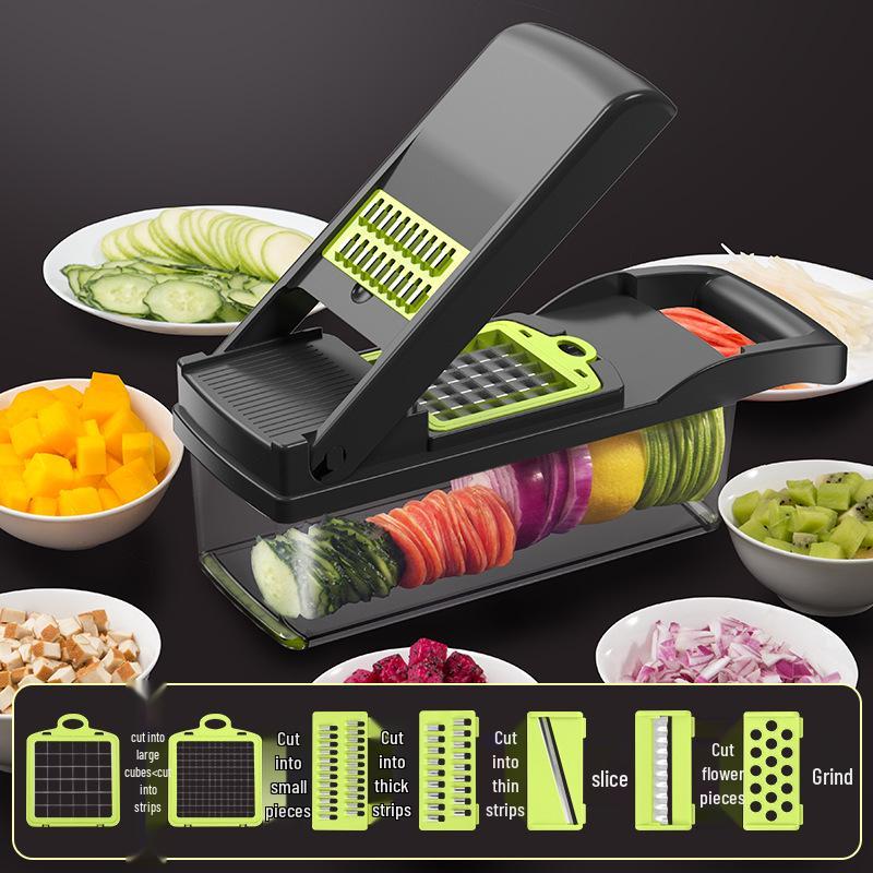 Multifunctional Veggie Cutter & Peeler: Potato, Carrot, and Vegetable Slicer, Dicer, Grater.
