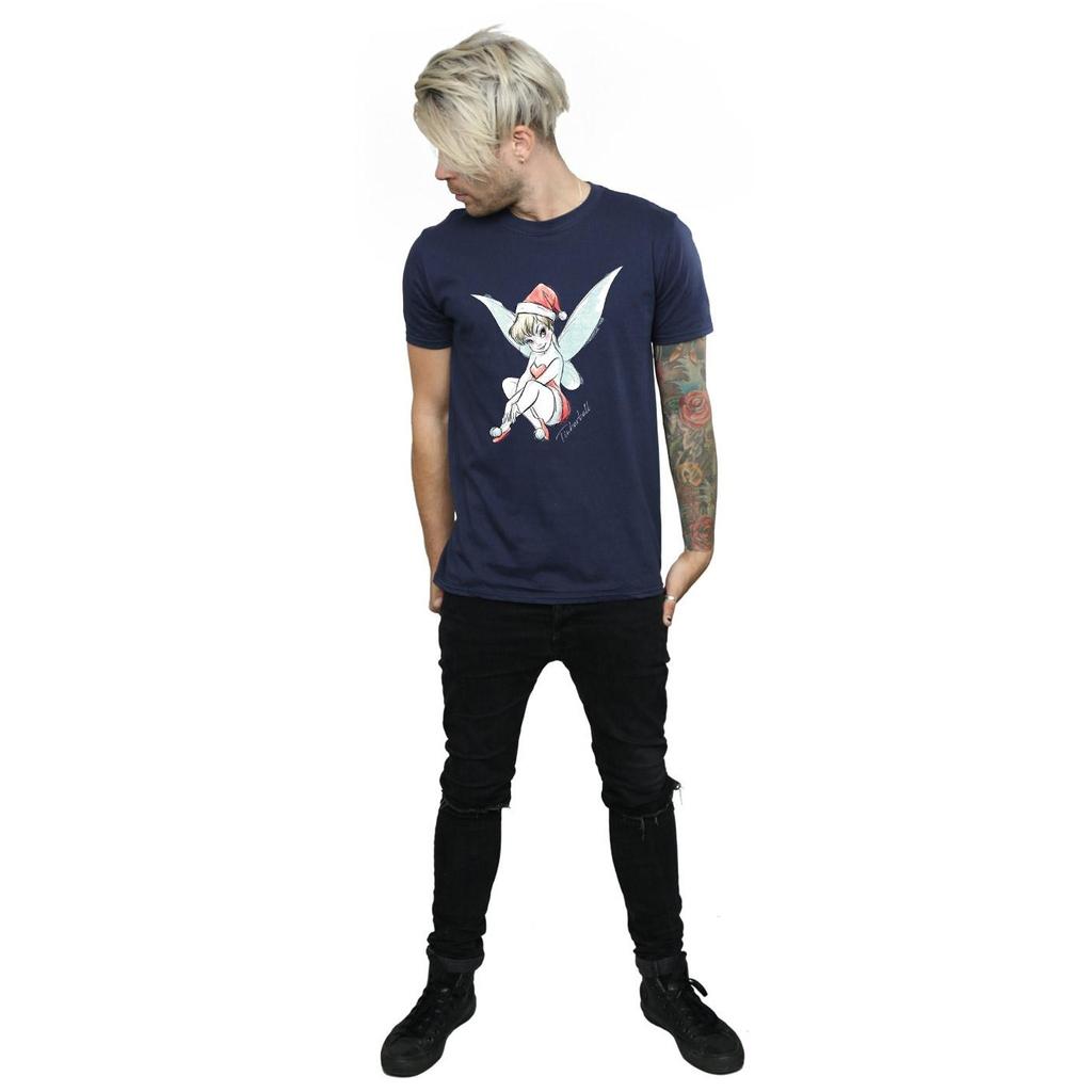Disney Mens Tinkerbell Christmas Fairy T-Shirt
