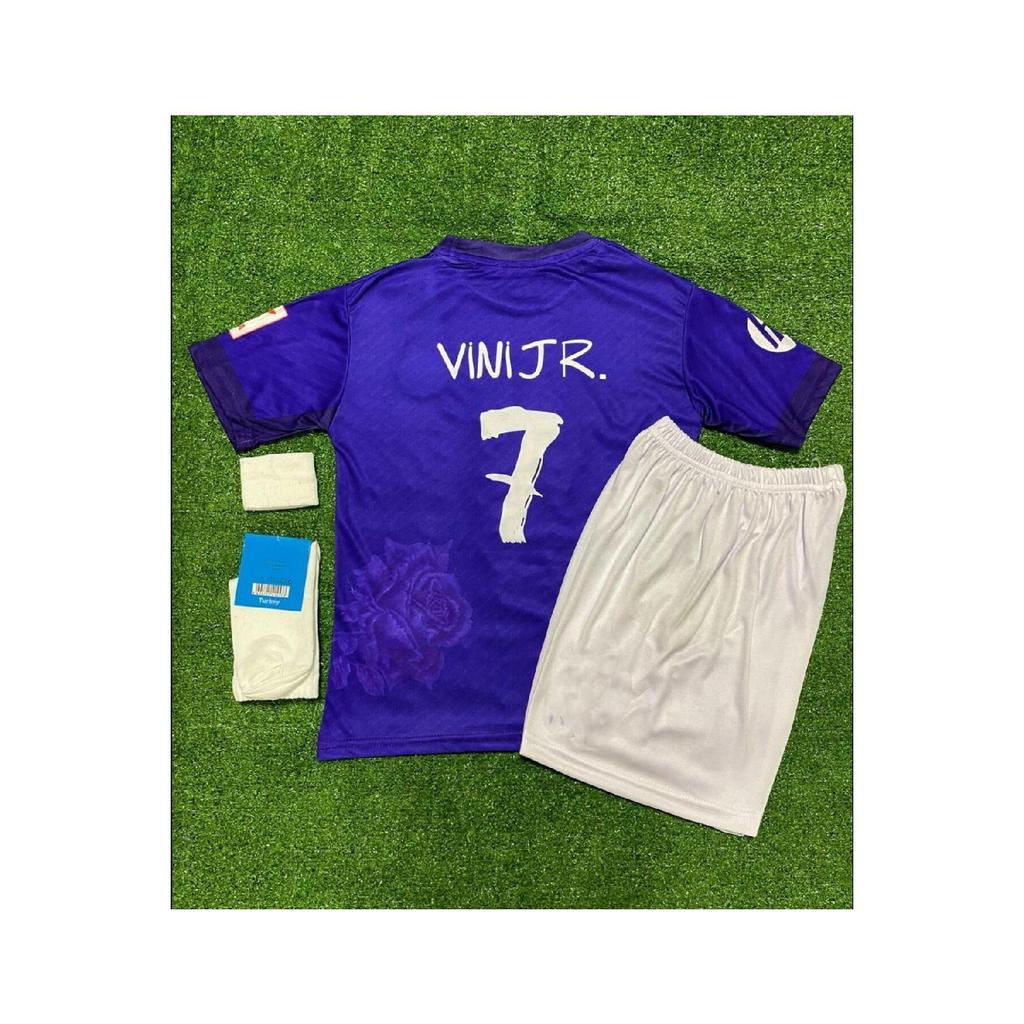 Vini Jr. 2023/24 New Season Children's Jersey 4 Piece Set (y-3 Rose)