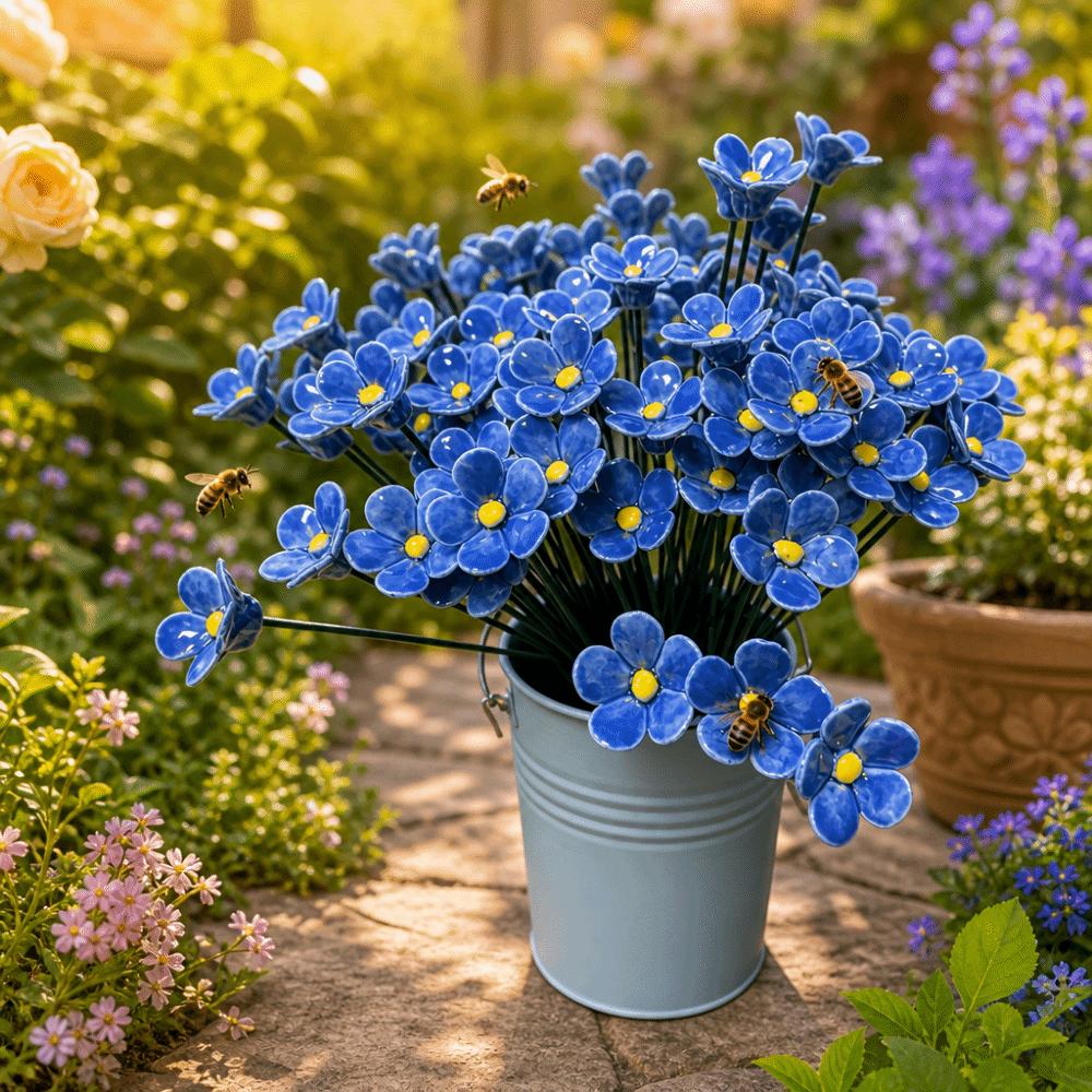 3 pcs Garden Decoration Bee Butterfly Water Dispenser Flower Shape Artificial Flower  Party Decor