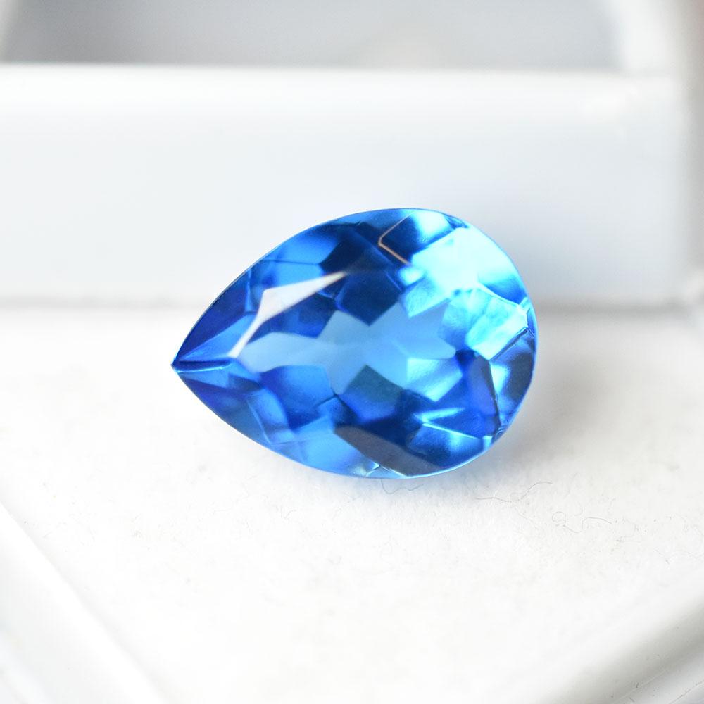 Natural Blue Sapphire Pear Cut 7.10 Ct Certified Gemstone For Jewelry Making