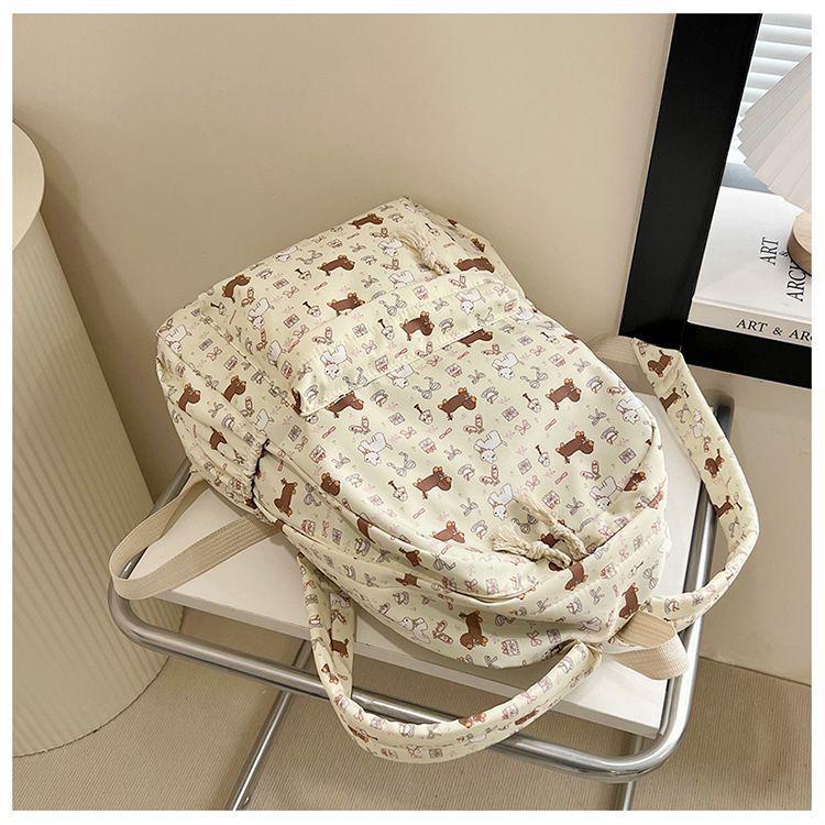 Japanese-Style Floral Dachshund Backpack: Cute and Versatile for Students