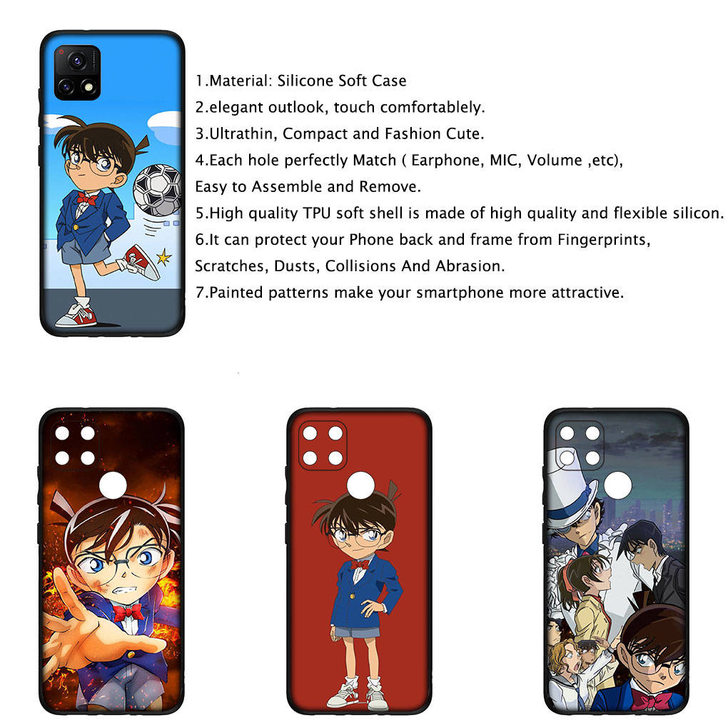 Cover for iPhone 16 15 14 Xiaomi Redmi Note 13 12 11 Pro Max X 10 8 9 XR Samsung Galaxy S24 S23 A15 13COPPO Huawei Comics Detective Conan Phone Case