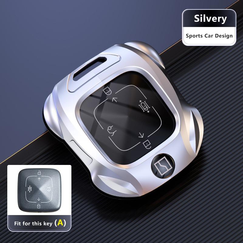 Силиконовый чехол-брелок из цинкового сплава для автомобильного ключа For Zeekr 7X 2025, брелок, защитная сумка, корпус, держатель, аксессуары для брелока Fit for Zeekr 7X