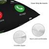 Printed Watermelon Cat Phone Calling Pillowcase Fabric Cushion Cover Decoration Brainrot Funny Meme Throw Pillow Case Cover Home