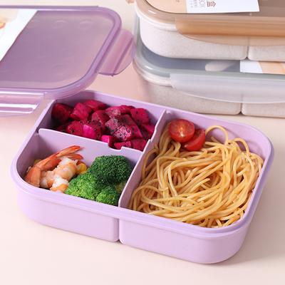Bento Box Contenitore per alimenti in plastica a prova di perdite con 3 scomparti