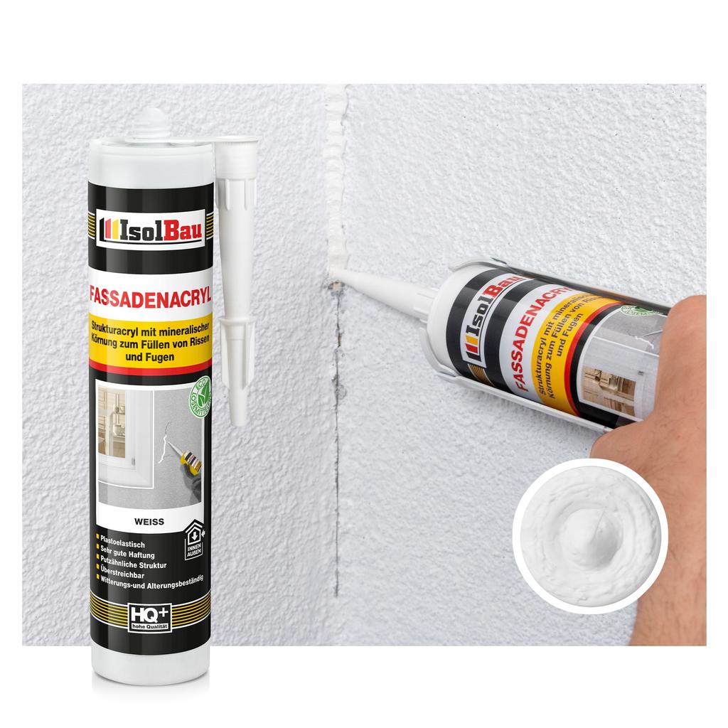 IsolBau White Facade Acrylic Fassadenacryl 1 x 300ml