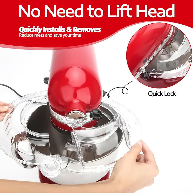 

Захисний щиток для кухонного комбайна Kitchenaid з нахиленою головкою 4,5-5 кварт, підходить для мисок з нержавіючої сталі (Тільки) чистий