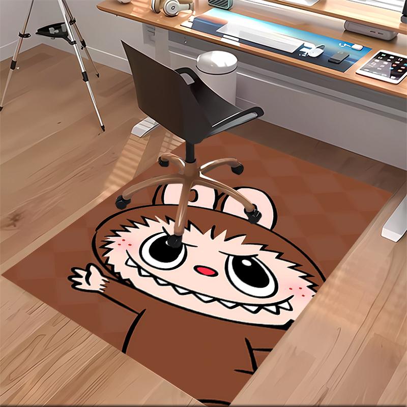 1pc labubu Print Area Rug - Soft, Washable Non-Slip Indoor Mat for Office Chairs, Living Room, Home Office Decorative Rug