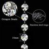 DIY 5Meters Octagonal Bead Curtain Acrylic Crystal Gems Bead Strands Hanging Clear Diamond Chain Party Decorations
