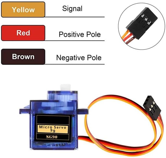 2Pcs Micro Servo Motor 9G for RC Helicopter Airplane Boat Robot – Compatible with Arduino Raspberry Pi – Precise Control, Blue