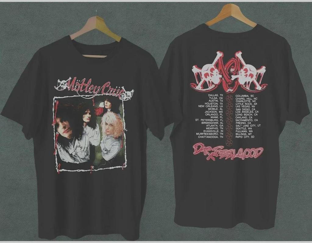 Vintage Graphic 1989 Motley Crue Dr Feelgood Tour Concert Rock Band Heavy Metal T-Shirt