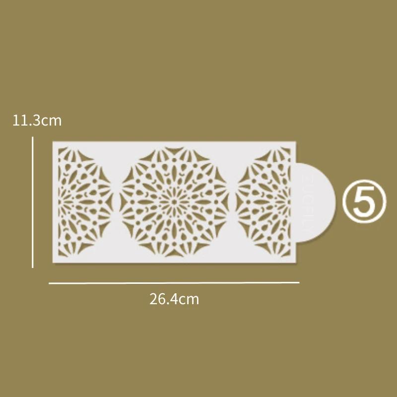 Nowe szablony falistej koronki z masy cukrowej do ciasta, szablony do wytłaczania ciasta, szablony do pieczenia ciasteczek, do malowania natryskowego, puste szablony do dekoracji tortu weselnego