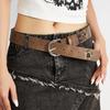 Star Retro Jeans Belt Gothic Pu Leather Waistband Metal Buckle Belts  Clothing Accessories