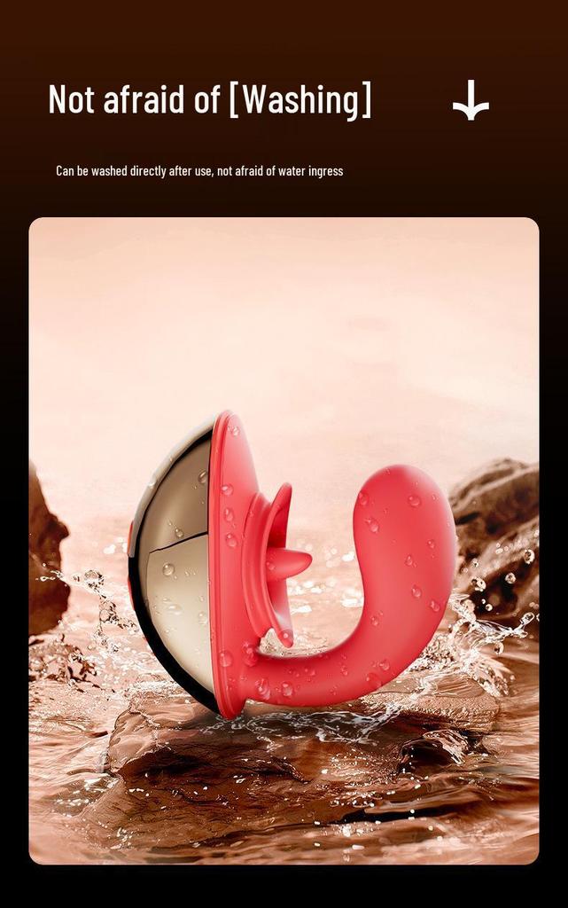 Moonlight Vibrating Clitoral Stimulator: Multi-Frequency Insertable Tongue Licking Sex Toy for Women's Self-Pleasure.