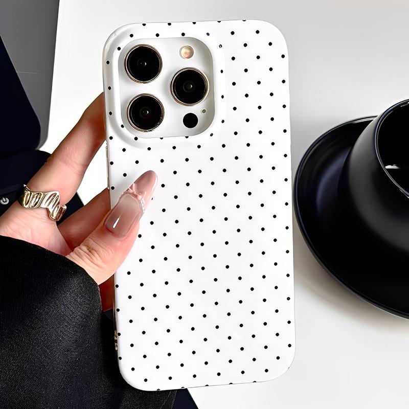 Modische Niedliche Kreis Punkt Hülle Für iPhone 16 17 Pro Max 15 14 13 Polka Dots IMD TPU Magnetische Rückabdeckung Für Magsafe