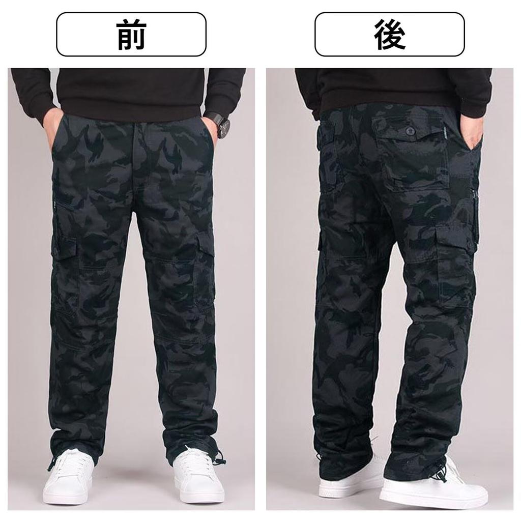 eleitchtee Cargo Long Outdoor Work Loose Elastic Winter Size Men's Pants, Workwear, Pants, Pants, Multi-functional, Multi-Pockets, Fit, Waist, Cotton,