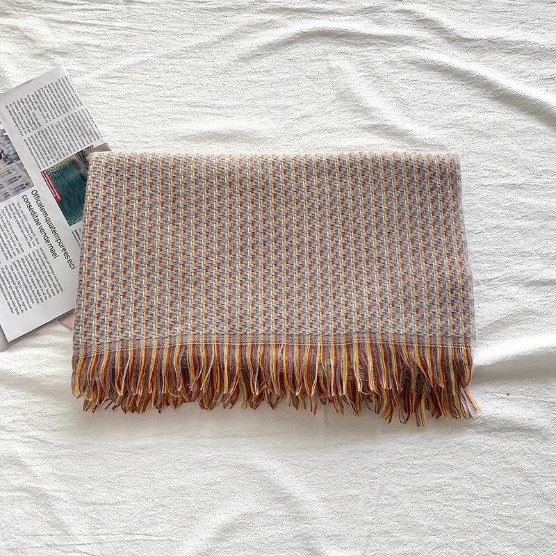 

Fumade Winter Plaid Imitation Cashmere Scarf Shawl