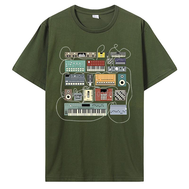 Elektroniczny Muzyk Syntezator i Maszyna Perkusyjna DJ Gorąca Wyprzedaż Koszulka z Klaunem Męska Damska Bawełniana Koszulka Modna Koszulka Streetwear