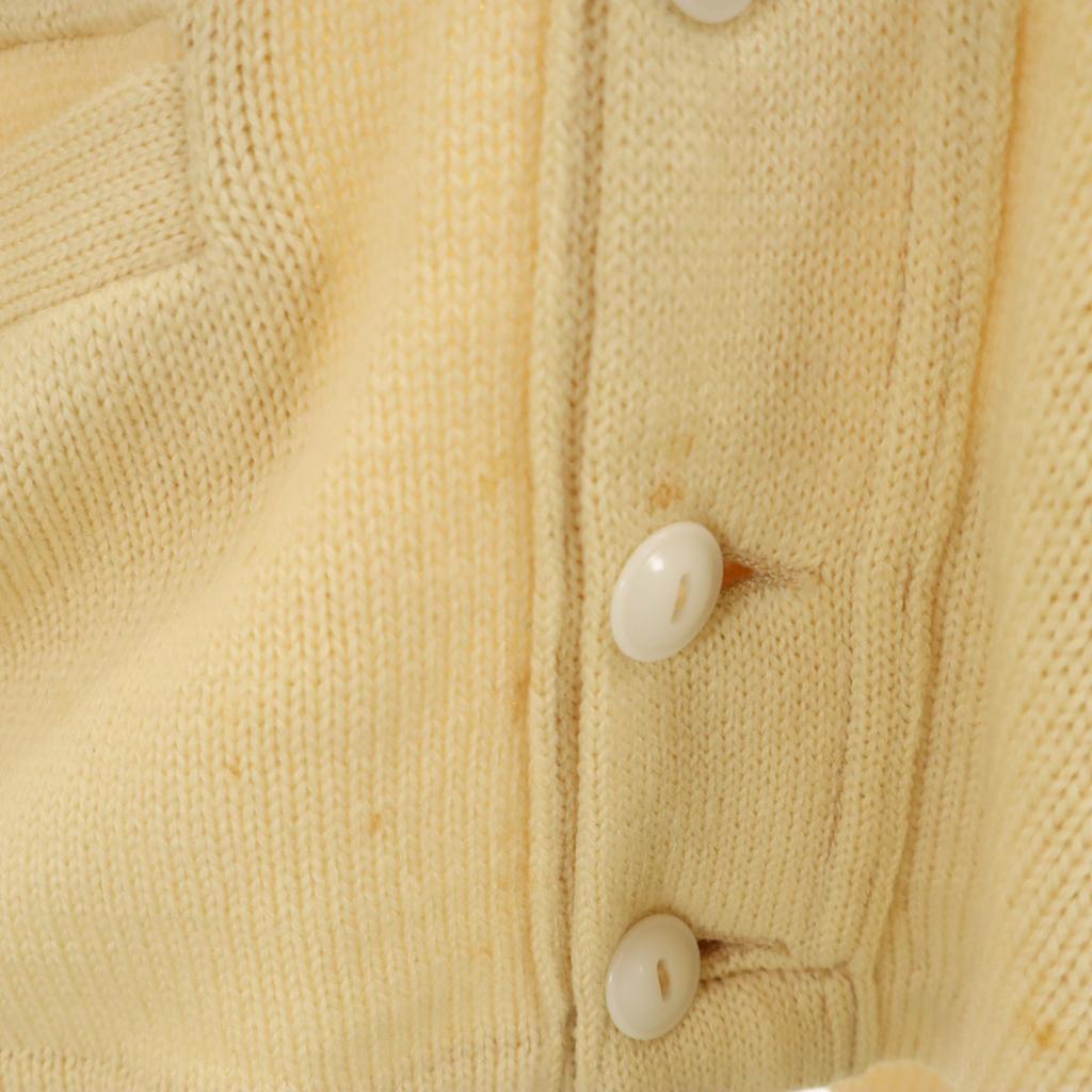 50s Vintage Long Sleeve Lettered Cardigan Beige Men's Used