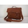 16 In Leather Satchel Messenger Bag Laptop Briefcase Office School Shoulder Bags
