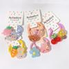 Korean Girls' Sweet Fruit Hair Bands - Gentle Rubber Bands for Kids, Colorful Cartoon Hair Accessories.