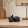 Estátua de Gato Dormindo, Miniatura de Gato Fofa para Mesa Estante, Decoração Geométrica Moderna Impressa em 3D Presente para Amantes de Gatos