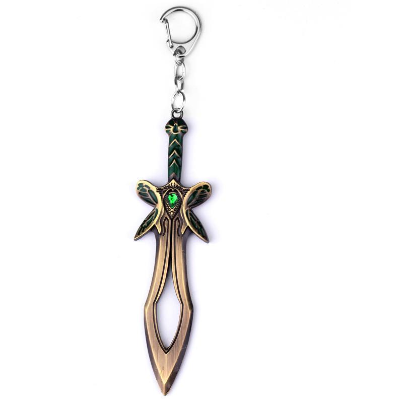 DOTA2 Weapon Model & Portal Scroll Pendant Necklace with Dota Logo Keychain