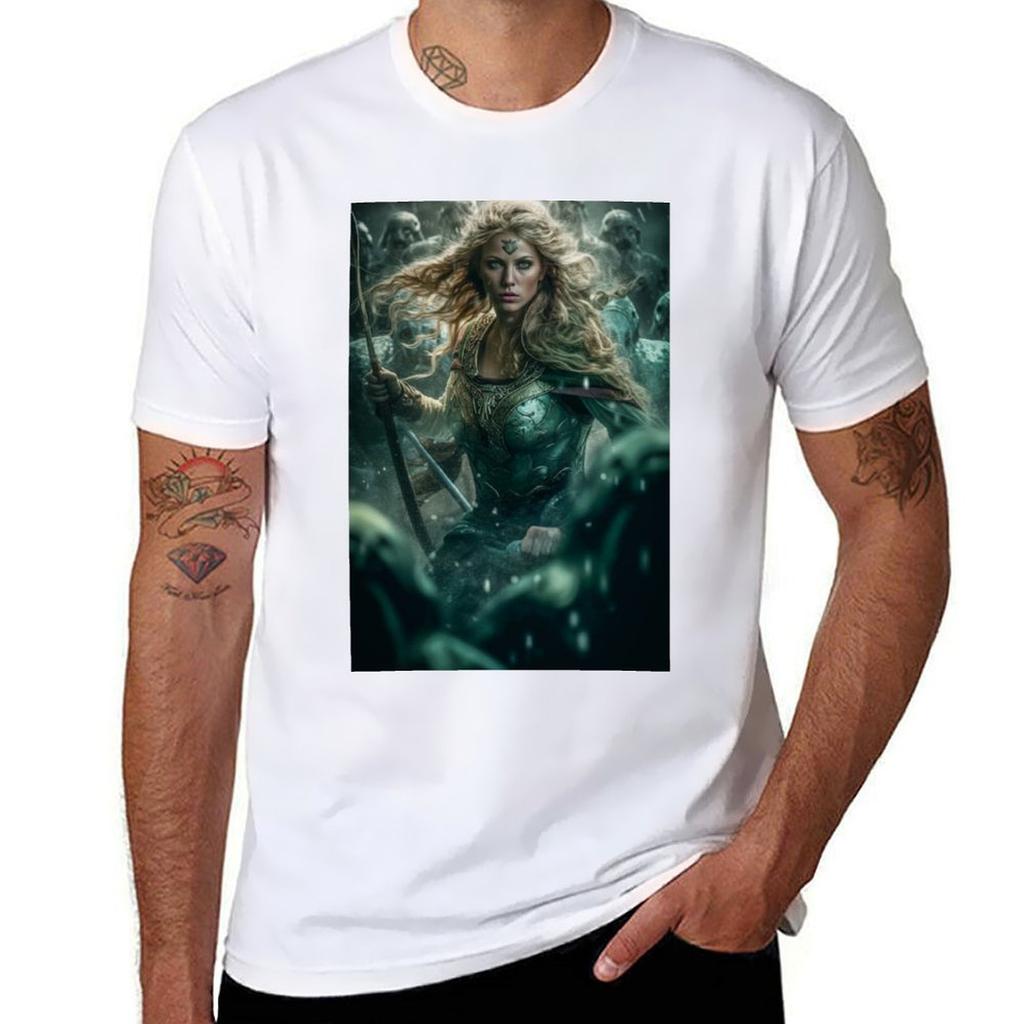 Female Viking Tshirt Casual Daily Outfit Tshirt