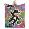Novelty Design Monopolyes Money Game Blankets Ultra-Soft Coral Fleece Plush Comfortable Throw Blankets Machine Washable