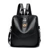 Women's Backpack PU Soft Leather Large Capacity Backpack Travel Bag