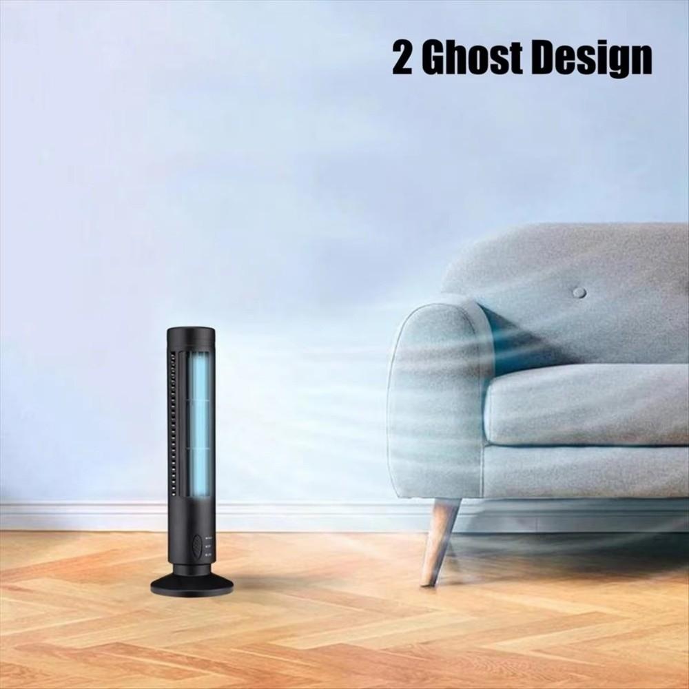 2 Gear Speed USB Tower Fan Low Noise Electric Floor Fan Mini Vertical Conditioner Home Living Room