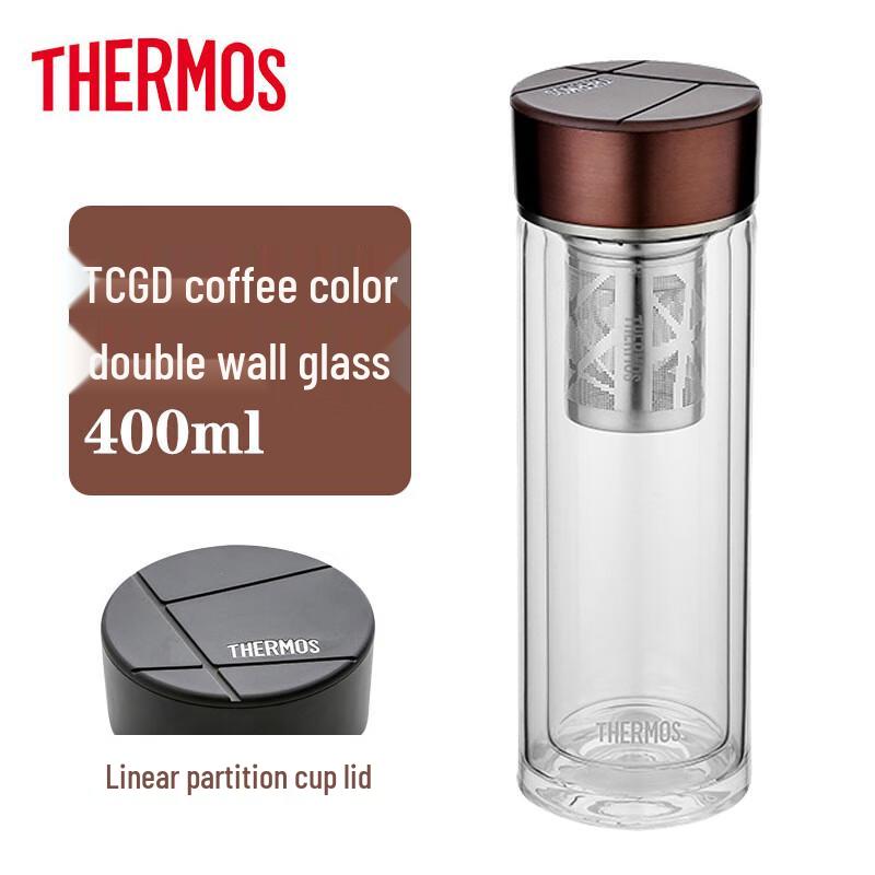 Thermos Beam Series TCGD-400 Double Wall Glass Cup