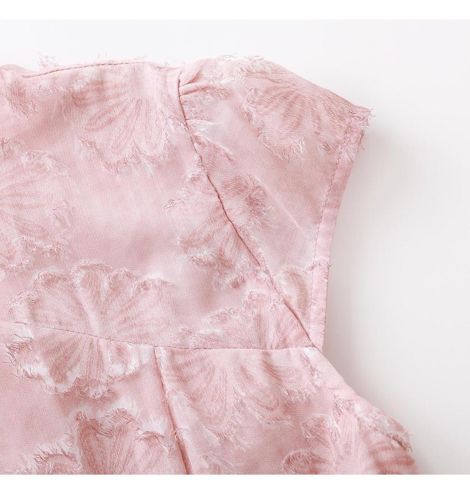 Abito Qipao in Organza Patchwork di Pizzo Burnout 3D Stile Cinese Nuovo Nanyou con Vita Stretta