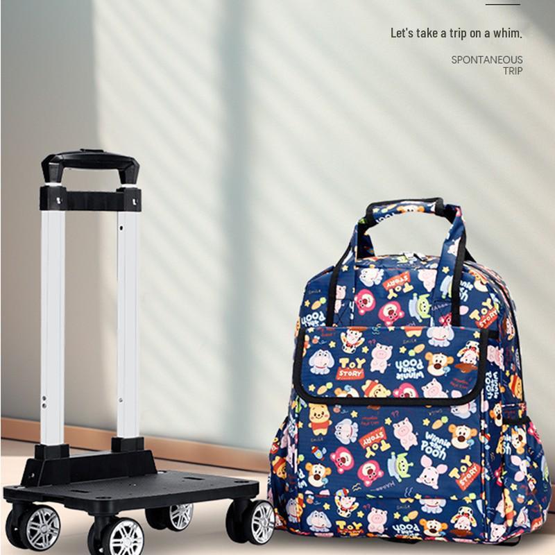 Lightweight Foldable Travel Bag with Spinner Wheels and Pull Handle for Men and Women