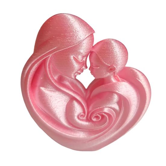 Mini Size Ornament 3D Printed Matte Texture Figure Abstract Maternal Love Heart Sculpture