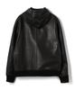 Schott NYC Leather Size Full-Zip Parka, Men's, 2XL, Black, 010, 782-3950080
