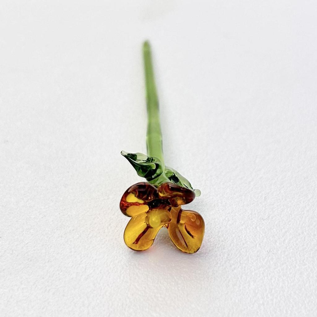 Mini Glass Flower Decor Decorative Gifts Decoration Artificial Flower for Mom Wife Women Girls Mother's Day Wedding Office