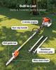 Gas Pole Saw, 43CC 2 Stroke Gas Powered Pole Saws with 30.48 Cm Cutting Bar, Cordless Tree Trimmer with Rotatable Head, 2.16 To 3.66 M Extendable,