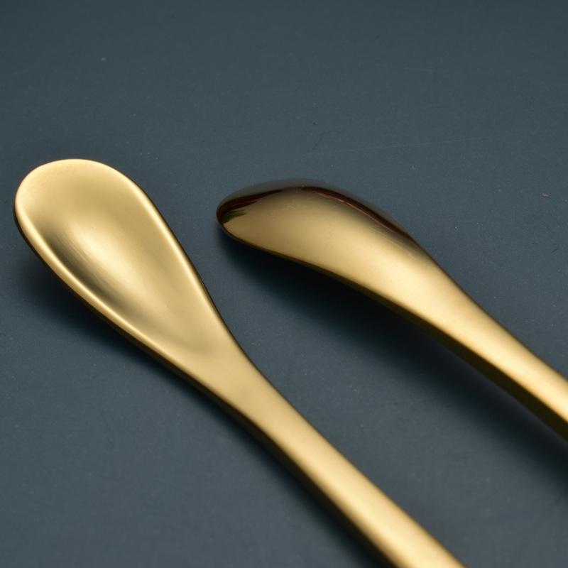 1PC Stainless Steel Long-handled Stirring Spoon, Japanese Thickened Matte Coffee Spoon, Bar Dessert Ice Spoon