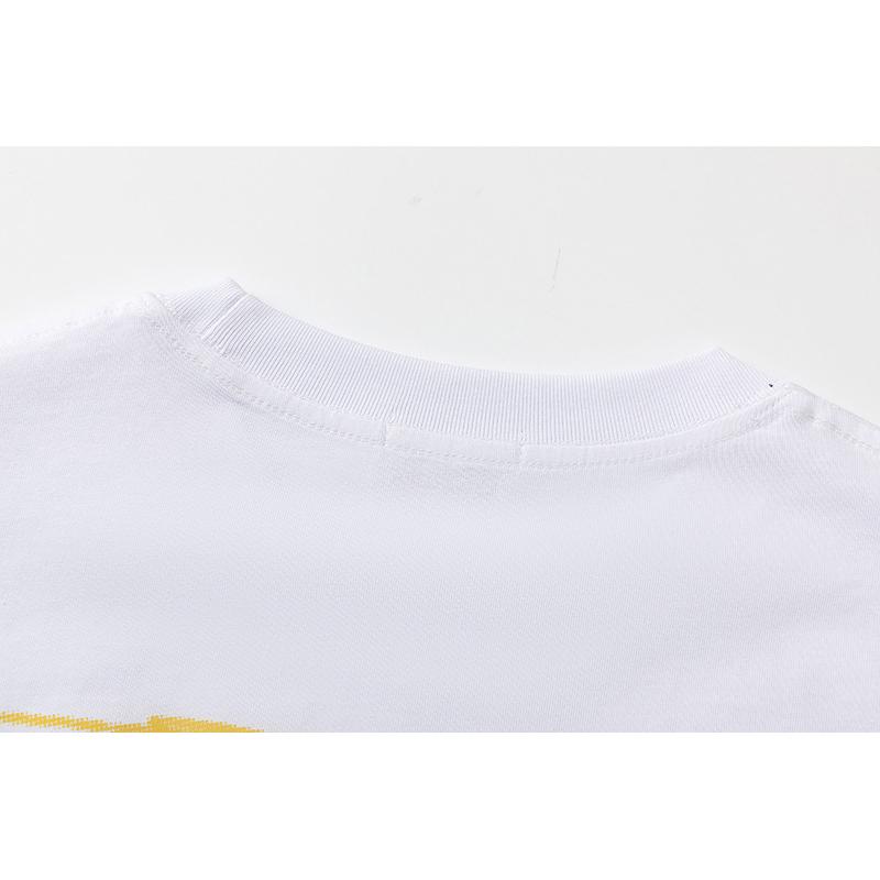 9065 Bianco Sporco 2026 Primavera/Estate Nuova Grafica Lettere Freccia Fantasia Girocollo con Cappuccio Manica Corta T-shirt da Uomo e Donna
