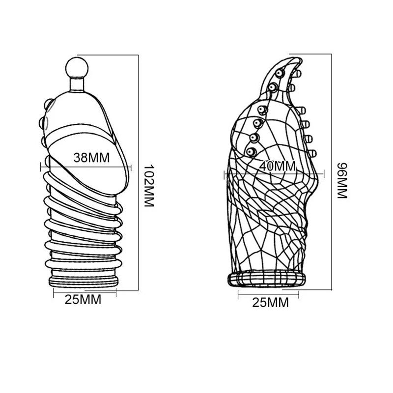 Lengthen Reusable Enlargement Condoms Extend G point Ring Male Penis Extension Sleeves Sex Toys for Man Adults Intimate Goods